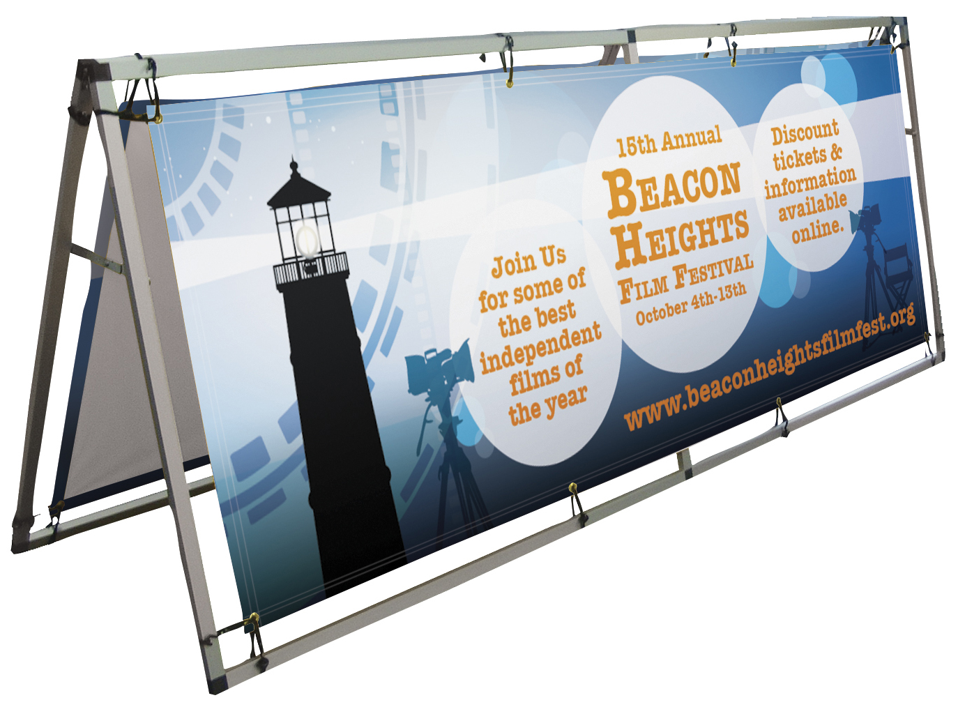 Outdoor Banner Frame Large with Printed Banners | Banners.com